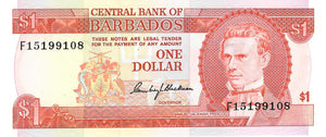 Barbados P-29a 1 Dollar ND (1973)