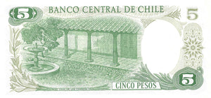 Chile / P-149a / 5 Pesos / 1975