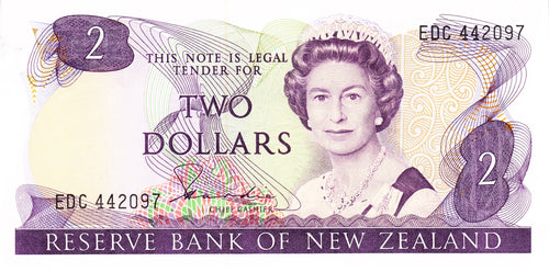 New Zealand P-170a 2 Dollars ND (1989-92)