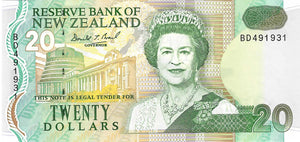New  Zealand P-179a 20 Dollars ND (19p2)