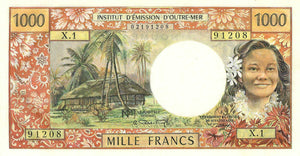 New Caledonia P-61 1000 Francs  ND (1969)