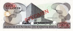 Costa Rica / P-248s / 100 Colones / ND / SPECIMEN