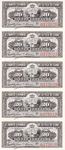 Cuba / P-053 / 20 Centavos / 15.02.1897