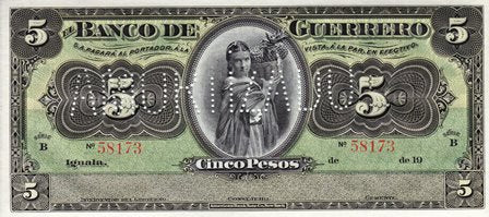 Mexico / P-S0298c / 5 Pesos / ND (1914)