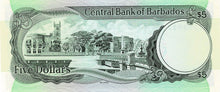 Barbados / P-32a / 5 Dollars / ND (1975)