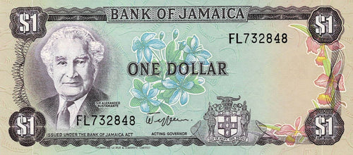 Jamaica P-64a 1 Dollar ND (1982-86)