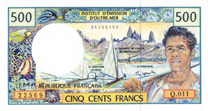 French Pacific Territories / P-01e / 500 Francs / ND (1992)