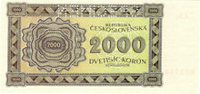 Czechoslovakia / P-50As / 2'000 Korun / 1945 / SPECIMEN
