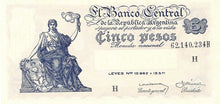 Argentina / P-264d / 5 Pesos ND (1951)