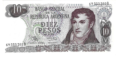 Argentina / P-289 / 10 Pesos / ND (1970-73)