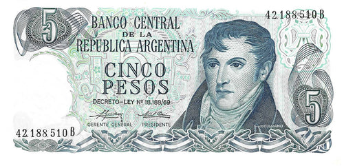 Argentina / P-294 / 5 Pesos/  ND (1974-76)