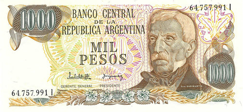 Argentina / P-304d / 1000 Pesos / ND (1976-83)