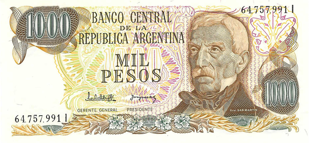 Argentina / P-304d / 1000 Pesos / ND (1976-83)