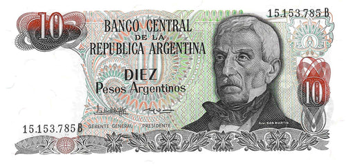 Argentina / P-313a / 10 Pesos / ND (1983-84)