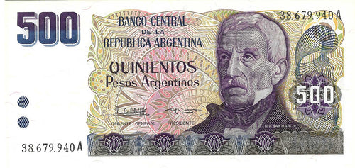 Argentina / P-316a / 500 Pesos Argentinos / ND (1984)
