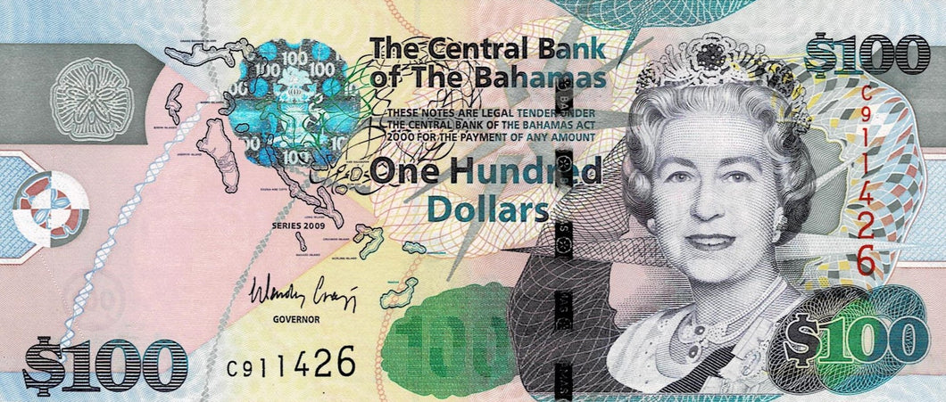 Bahamas / P-76a / 100 Dollars / 2009