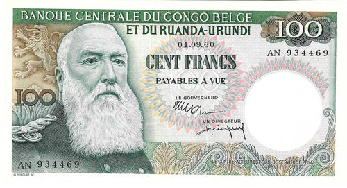 Belgian Congo / P-33c / 100 Francs / 01.09.1960