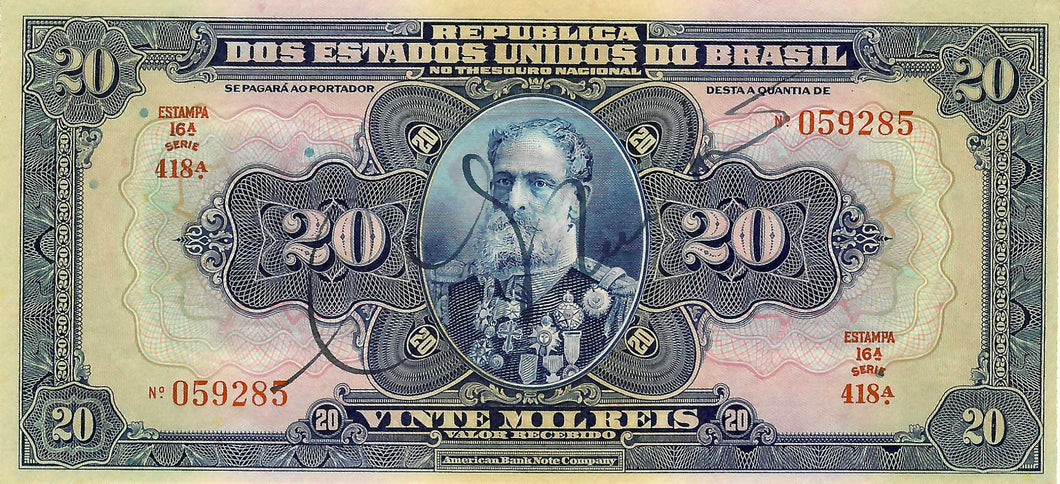 Brazil / P-048c / 20 Mil Reis / E 16A (1931)