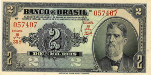 Brazil / P-111 / 2 Mio Reis / L 1923 / E 1A