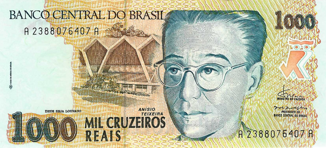 Brazil / P-240a / 1'000 Cruzeiros Reais / ND (1993)