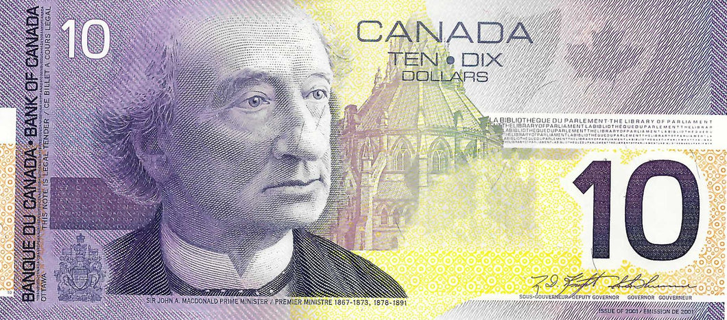 Canada / P-102b / 10 Dollars / 2001