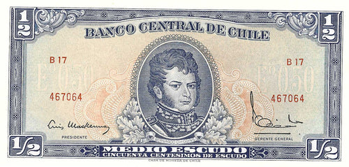 Chile / P-134b / 1/2 Escudo / ND