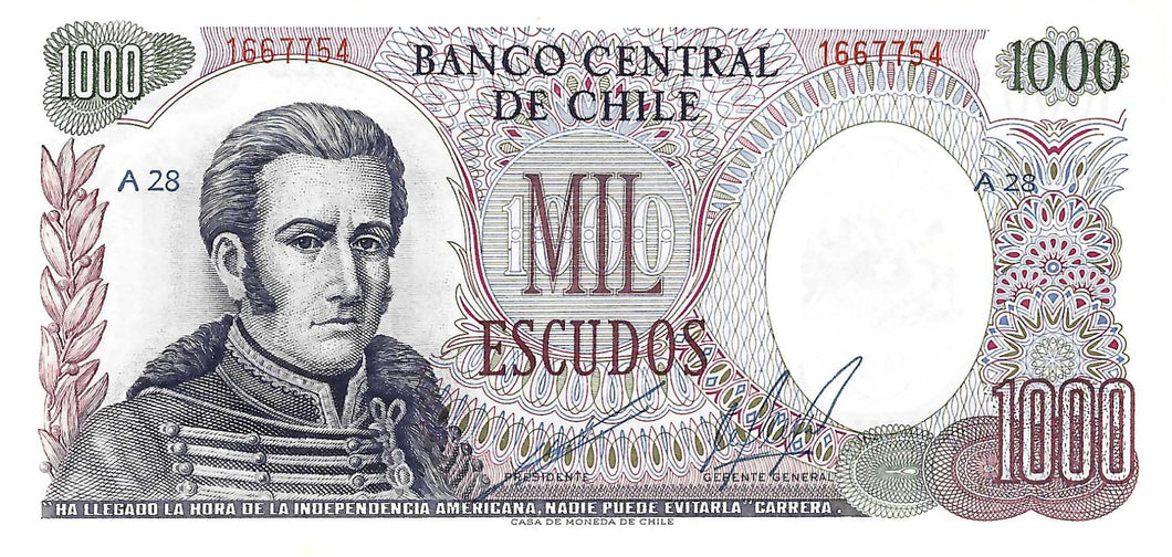 Chile / P-146 / 1000  Escudos / ND