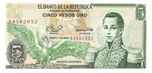 Colombia / P-406f / 5 Pesos Oro / 01.01.1980