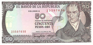 Colombia / P-425b / 10 Pesos Oro / 01.01.1986