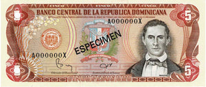 Dominican Republic / P-118s1 / 5 Pesos Oro / 1982 /  SPECIMEN