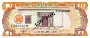 Dominican Republic / P-122s1 / 100 Pesos Oro / 1981 / SPECIMEN
