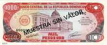 Dominican Republic / P-142s / 1000 Pesos Oro / 1992 / SPECIMEN