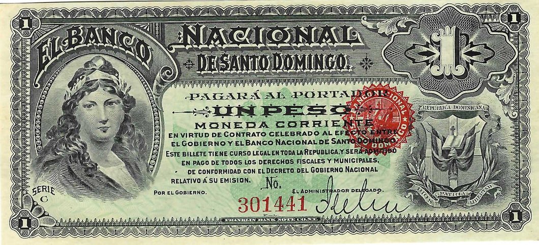 Dominican Republic / P-S131r / 1 Peso / ND