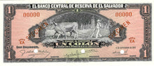 El Salvador P-93s 1 Colon 4.09.1957