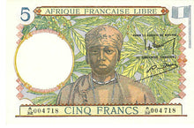 French Equatorial Africa / P-6 / 5 Francs / ND (1941)