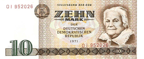 Germany Democratic Republic / P-28a / 10 Mark / 1971
