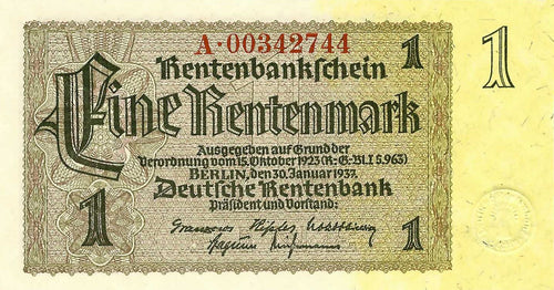 Germany / P-173b / 1 Rentenmark / 30.01.1937