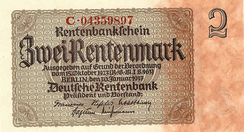 Germany / P-174b / 2 Rentenmark / 30.01.1937