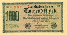 Germany / P-76b / 1000 Mark / 15.09.1922