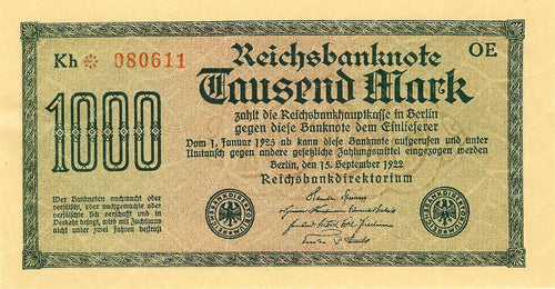 Germany / P-76b / 1000 Mark / 15.09.1922