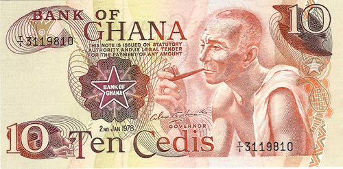 Ghana / P-16f / 10 Cedis / 02.01.1978