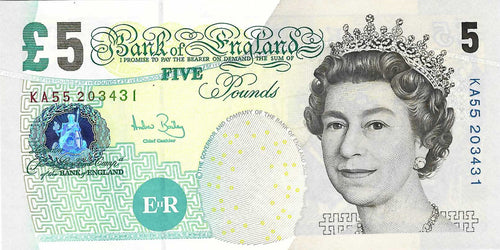 Great Britain P-391c 5 Pound 2004