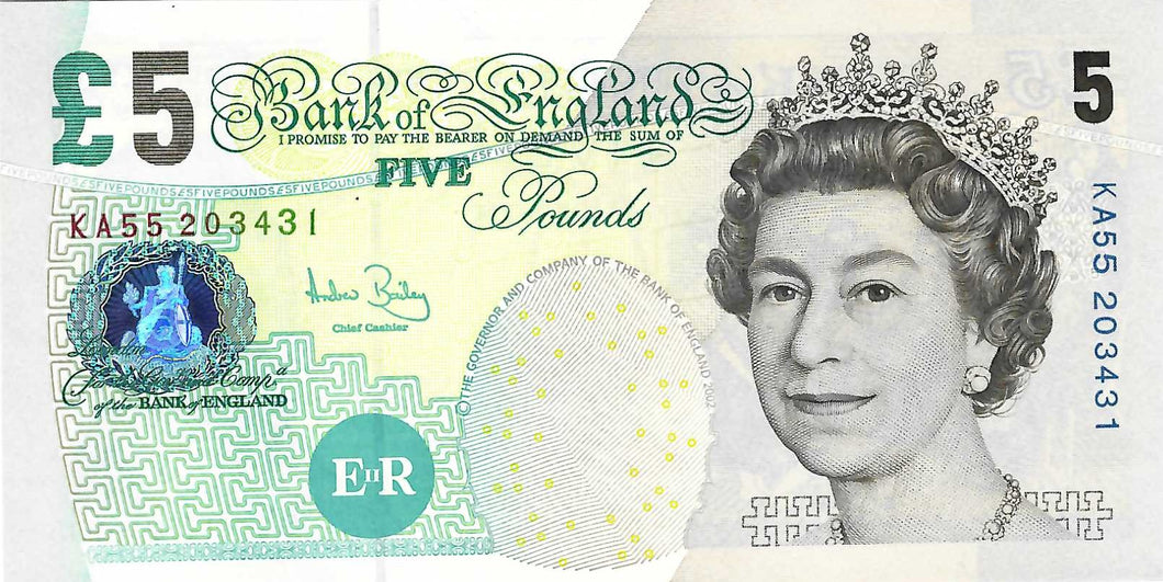 Great Britain P-391c 5 Pound 2004