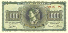 Greece / P-118a3 / 1000 Drachmai / 21.08.1942