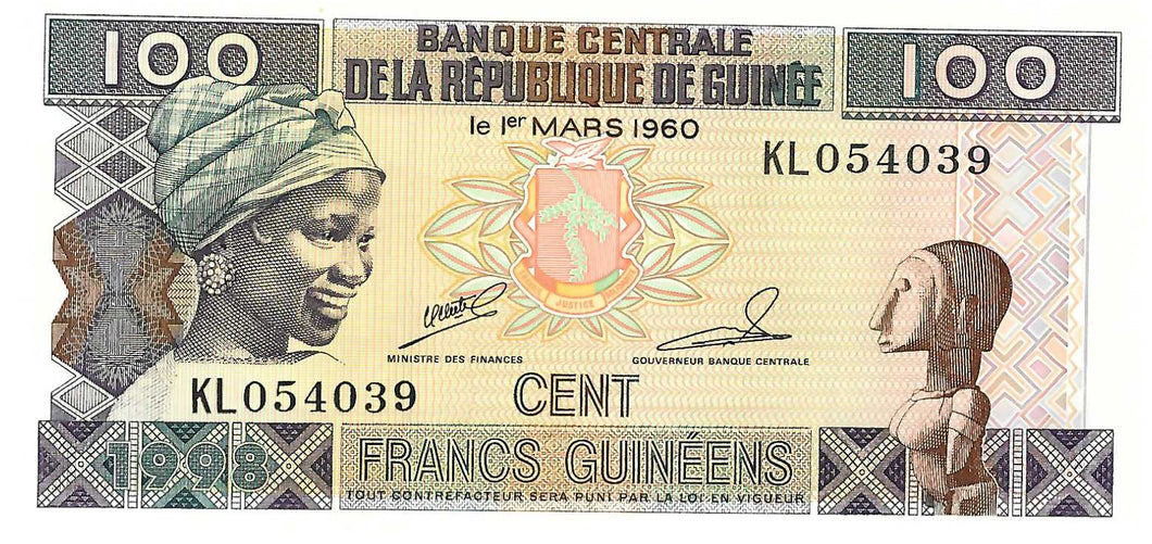 Guinea / P-35a / 100 Francs / 1998