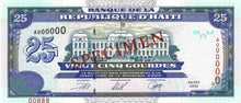 Haiti / P-266as / 25 Gourdes / 2000 / SPECIMEN