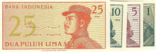 Indonesia / P-90a - 93a /  1-25 Sen 1964