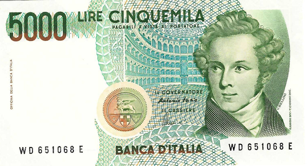 Italy P-111c 5'000 Lire 04.01.1985