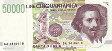 Italy / P-116a 50'000 Lire / D 1992 27.05.1992)