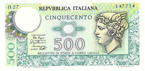 Italy / P-94 / 500 Lire / 02.04.1979